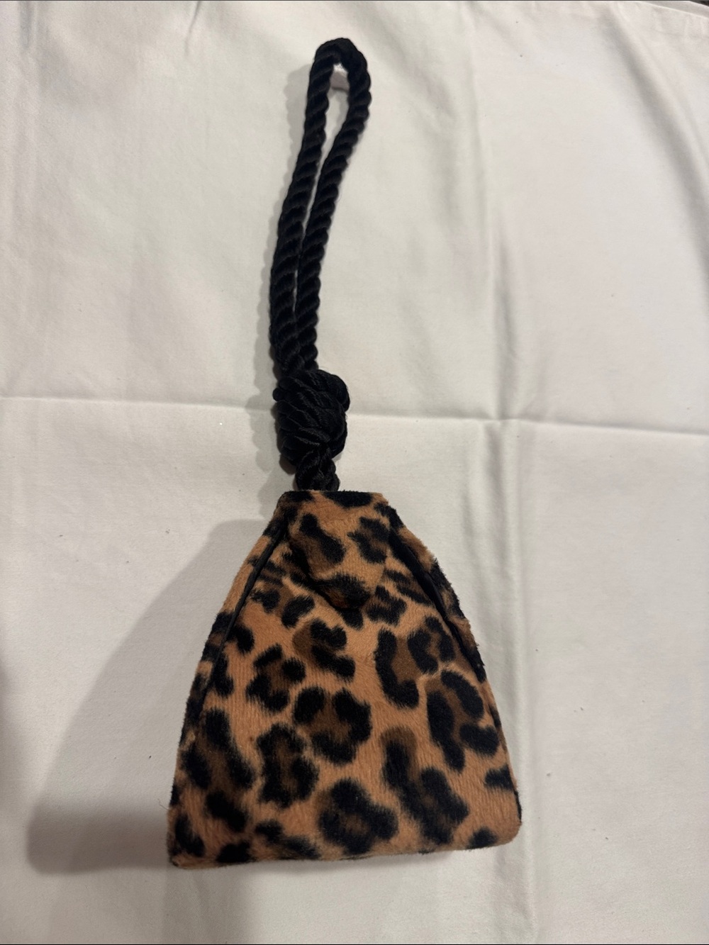 Leopard Print Wristlet Pouch - Black and Brown